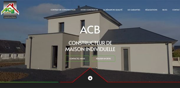 Site web de ACB Construction réalisé par l'agence de communication WSF