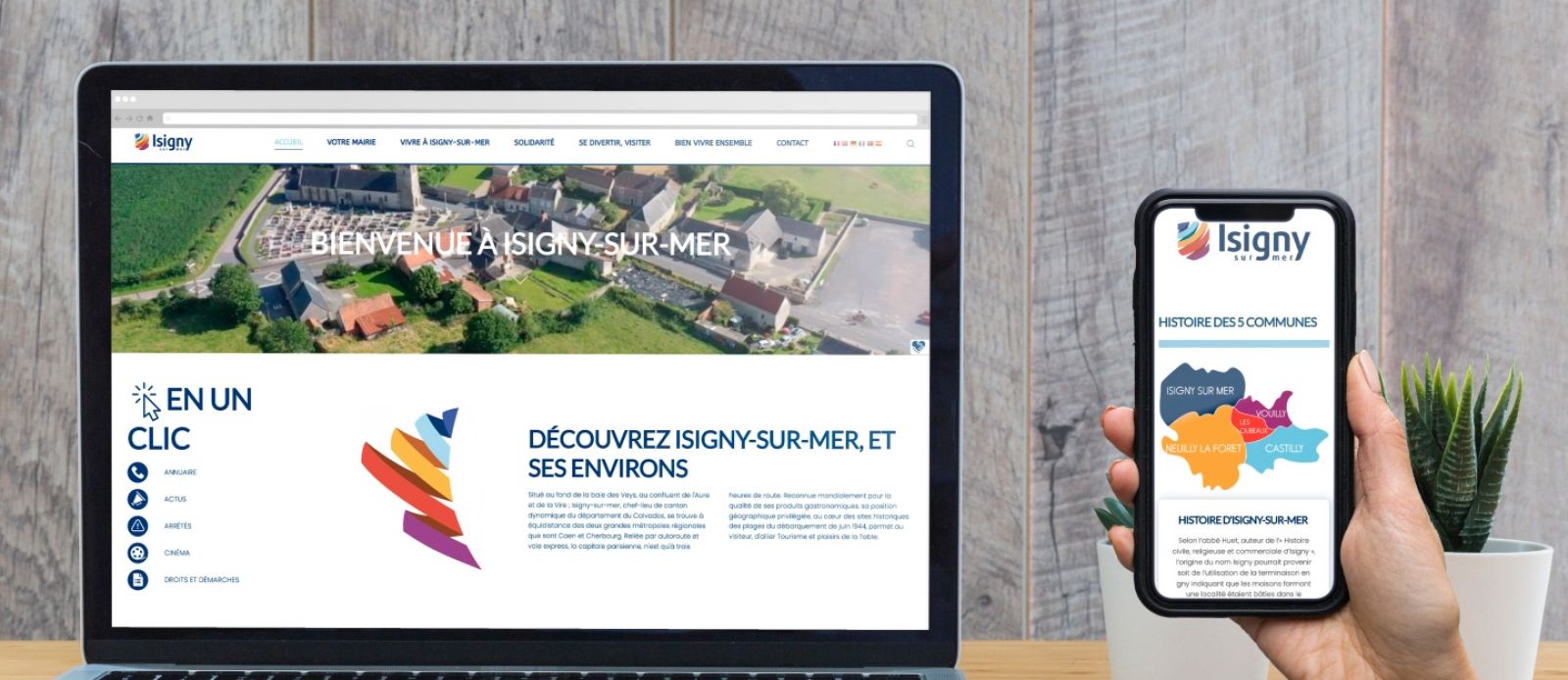 Site web d'Isigny-sur-mer réalisé par l'agence WSF